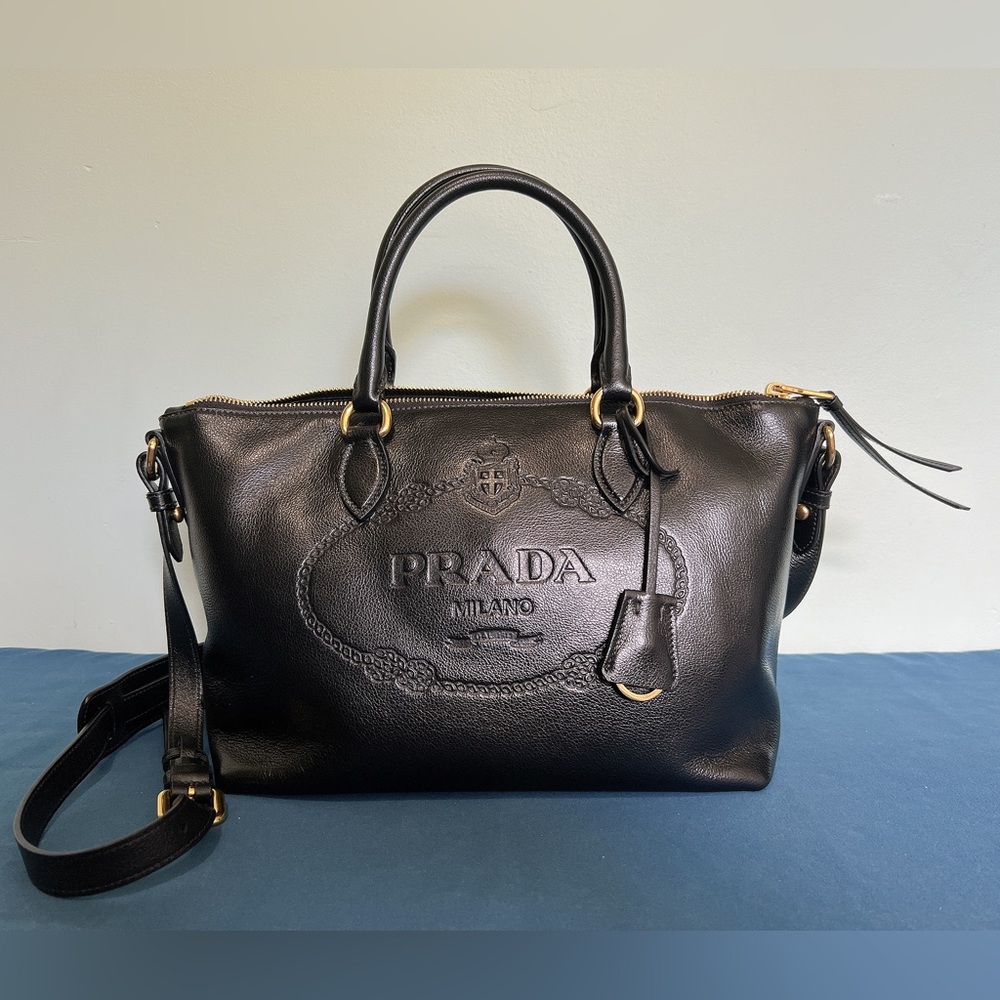 Authentic PRADA bag with embossed logo
